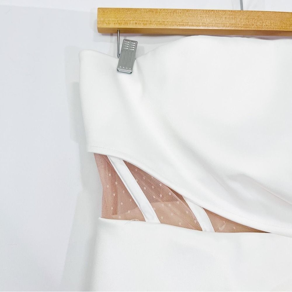 NBD Noelia Midi Dress White Revolve Strapless Formal Dress S - Picture 5 of 11